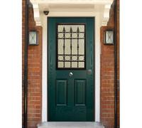 Porta Blindata Classica con Vetro per Esterno Portoncino Blindato Vetrato Verde