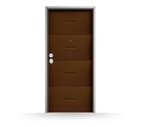 Porta blindata, Premium, Noce medio, 800 x 2100 mm ou su misura, modello Bitetto, classe di sicurezza 3, configura individualmente