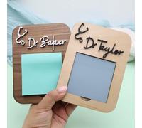 Porta blocco note adesivo personalizzato, idea regalo, organizer per medico, supporto per blocco note adesivo, in legno, regalo di laurea per infermiere, regalo per lei, compleanno, Natale (legno