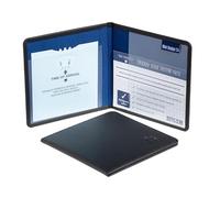 Porta Blue Badge per disabili con permesso di parcheggio, realizzato in bottiglie riciclate, colore nero, compatibile con ologramma, con timer e porta badge per auto