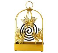 Porta Bobina per Zanzare,Retrò Supporto a Spirale,Farfalla Bruciatore di Incenso,Supporto per Spirali Antizanzare in Ferro Retrò,Nordico Retrò in Ferro Anti Zanzare,Oro Mosquito Coil Iron