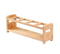 Porta Bottiglia Ad Olio, 4 Fori in Legno in Legno in Stoccaggio Economico in bambù di Stoccaggio per la Cottura (Slot quadrati)