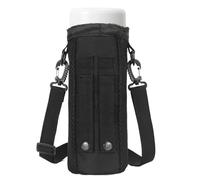 Porta bottiglia d'acqua con cinghia | Utilizza un metodo di trasporto a spalla e a mano che può essere liberamente ordinato tra le stampe. Pizzico di bottiglia d'acqua da letto per arrampicata, Nero
