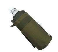 Porta bottiglia d'acqua con cintura, custodia in nylon resistente per pesca, corsa, caccia, portabevande portatile con coperchio, 7,3 x 18 cm, colore: marrone chiaro, Verde, Sport all'aria aperta