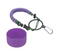 Porta Bottiglia d'acqua, Manico in Paracord con Cordino per 32oz A 40oz, Viola