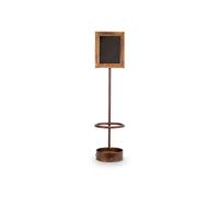 SECURIT - Espositore Porta Bottiglie con Lavagnetta - Per Caffè, Ristoranti, Bar, Negozi - Per 1 Bottiglia - 44,2x11x11,3cm
