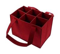 Porta bottiglie - Borse per bottiglie di vino, Porta bottiglie in tessuto non tessuto | Porta borse da trasporto con scomparto riutilizzabile per 6 bottiglie, con maniglia per il trasporto, borsa in