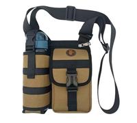 Porta bottiglie d'acqua, borsa a tracolla per bottiglia d'acqua con tasca per telefono, regolabile, borsa a tracolla resistente per passeggiate, escursionismo, palestra
