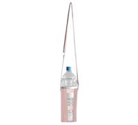 Porta bottiglie d'acqua - Borsa porta bottiglie d'acqua con cinghia, per bottiglie con tracolla regolabile, portatile, leggera, per campeggio, palestra, escursionismo, Rosa, Refer to