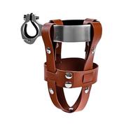 Porta bottiglie d'acqua per bici da strada, in pelle, stile vintage, supporto per bevande per passeggini, passeggini, sedia a rotelle, scooter