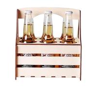 Porta bottiglie di birra - Dispenser di bevande in legno | Fondina riutilizzabile | Portabottiglie portatile per barbecue, campeggio, pesca, viaggi, uso in auto, rack leggero con impugnatura
