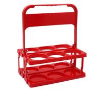 Porta bottiglie di latte, espositore per bottiglie di birra a 6 fori, riutilizzabile, organizer per bottiglie di latte, portabottiglie pieghevole con manico per succhi, caffè, birra e altri liquidi