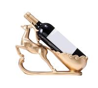 Porta bottiglie di vino alce, portabottiglie di vino di cervo | Cervo che tira un carrello Figurine Bancone Porta vino - Espositore vintage per armadietto per vino in resina per la decorazione della