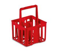 Porta bottiglie Stefanplast 4223 cestello 4 posti rosso