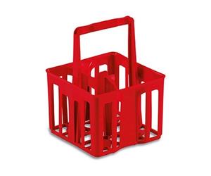 Porta bottiglie Stefanplast 4223 cestello 4 posti rosso