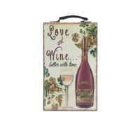 Porta bottiglie Vino in Legno Vintage Espositore da Tavolo Cantinetta per Cucina
