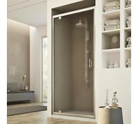 BOX CABINA DOCCIA NICCHIA PARETE PORTA A BATTENTE BAGNO CRISTALLO DA 67 A 101 CM