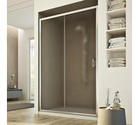 PORTA BOX DOCCIA NICCHIA CRISTALLO STAMPATO C 6MM 1 ANTA SCORREVOLE 110 CM H185