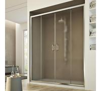 PORTA BOX DOCCIA NICCHIA CRISTALLO STAMPATO C 6MM 2 ANTE SCORREVOLI 170 CM H185