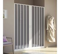 PORTA BOX DOCCIA NICCHIA IN PVC 150 CM ANTA SCORREVOLE CENTRALE H185 RIDUCIBILE