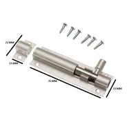 Porta Bullone Barile Chiusura Scorrevole 75MM 7.6cm Alluminio con Viti Pack Di 5