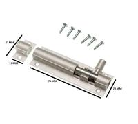Porta Bullone Barile Chiusura Scorrevole 75MM 7.6cm Alluminio con Viti Pack Di 6