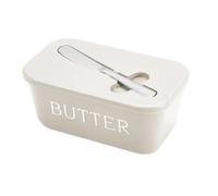 Porta Burro Contenitore for burro in PP, scatola di immagazzinaggio sigillata for ristoranti, piatto for formaggi con coltello, affettatrice for , stoviglie for(White)