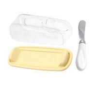 Porta Burro,Portaburro Coperto Con Coperchio - Con Tagliatore Vassoio Trasparente Per Freschezza Contenitore Frigorifero Casa Burriera Con Coperchio Per Piano Di Lavoro | Portaburro | Con Taglierino