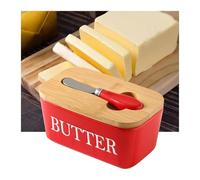 Porta Burro Scatola for conservare formaggio e burro Scatola for formaggi Scatola for conservazione multiuso Burriera in ceramica(Red Butter)