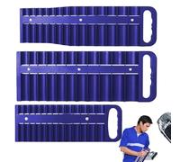 Porta bussole magnetico - Vassoio organizer per utensili da 3 pezzi | Rack di stoccaggio per prese portatili | Organizzatore di prese durevole per cassetta degli attrezzi, cassetto, garage, meccanico,