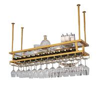 Porta calici - Organizer regolabile in metallo per bicchieri da vino, 60 cm-200 cm, design salvaspazio, superficie liscia per montaggio a soffitto