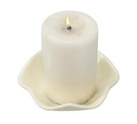 Porta Candele Ceramica 4 Pollici per Lotus Leaf, Vassoio Giallo Trasparente