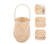 Porta Candele Lanterna Di Bambù Candela Arredamento Supporto Lume