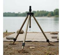 Porta Canna a Terra Telescopico Supporto Portatile in Alluminio 3 Gambe per