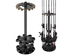 Porta canna da da pavimento - Porta canna con base girevole | Garag Il supporto per aste a ripiani può contenere 16 canne , organizer girevole in ABS resistente 84,5x30 cm/33,27x11,81 pol