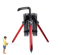 Porta canna da in piedi, Supporto per asta da pavimento in lega di alluminio, Organizzatore portatile per canne ispessite per barche e yacht marittimi, contiene 3 canne da