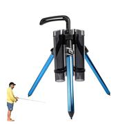 Porta Canna da Pesca da Pavimento 34 cm Canna da Pesca treppiede Porta Canna da Pesca Organizzatore Pieghevole Addensato per Barche da Garage 3 canne da Pesca
