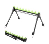 Porta Canna da Terra - Supporto Estensibile a 12 Posti con Picchetto | Organizzatore Leggero per Canna da Pesca in Mare Fiume Torrente Acqua Salata