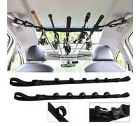 Porta Canne da Pesca per Auto Interno Tronco Supporto Tetto 2pz Cinghie Regolabi