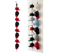 Porta Cappelli Cappelliera, Porta Cappellini con Visiera Parete, Appendi Cappelli Archivazione Regolabile, Organizer per 10 Cappellino, Sciarpe, Cravatte, Asciugamani, Non Necessita di Foratura