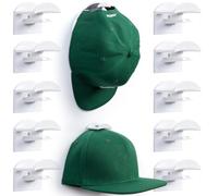 Porta Cappelli da Parete Bianco 10 Pezzi - Organizer Supporti per Cappellini con Visiera, Montaggio Senza Fori con Adesivo o A Vite, Organizzatore Salvaspazio per Camera Ingresso Armadio Hat Hooks
