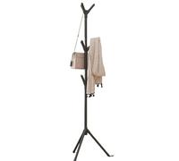 Porta cappelli e appendiabiti Stand portaoggetti autoportante a forma di albero Porta abiti in tubo d'acciaio addensato for la vita del corridoio(Black)