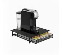 Porta Capsule Caffè 36 Posti con Cassetto Estraibile in Metallo e Base Antiscivolo