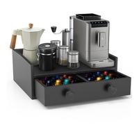 Porta capsule di caffè in legno, con cassetti scorrevoli, organizer per cassetti per casa e bar, supporto per macchina da caffè, utilizzato per riporre caffè/bustine di tè