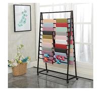 Porta Carta Da Regalo e Espositore per Nastro per Organizzatore, Porta Sciarpe Multistrato di Grande capacità con rotolamento Commerciale con Ruote (Colore : Nero, Dimensioni : 100x40x165cm) Hello