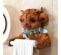 Porta Carta Igienica A Forma Di Mucca Delle Highlands, Cartone Animato 3D, Per