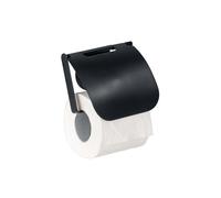 Porta Carta Igienica Con Coperchio Nero