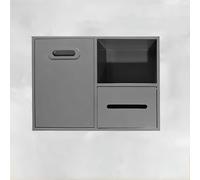 Porta carta igienica da incasso, porta carta igienica in metallo con secchio ribaltabile, cestino per rifiuti, nicchia per fazzoletti incorporata, dispenser per carta igienica per la casa