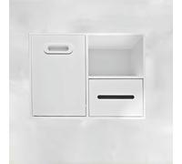 Porta carta igienica da incasso, porta carta igienica in metallo con secchio ribaltabile, cestino per rifiuti, nicchia per fazzoletti incorporata, dispenser per carta igienica per la casa