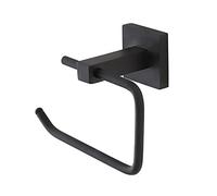 Porta Carta igienica da Muro, in Acciaio Nero Opaco, Completo Kit di Fissaggio, Serie Levante